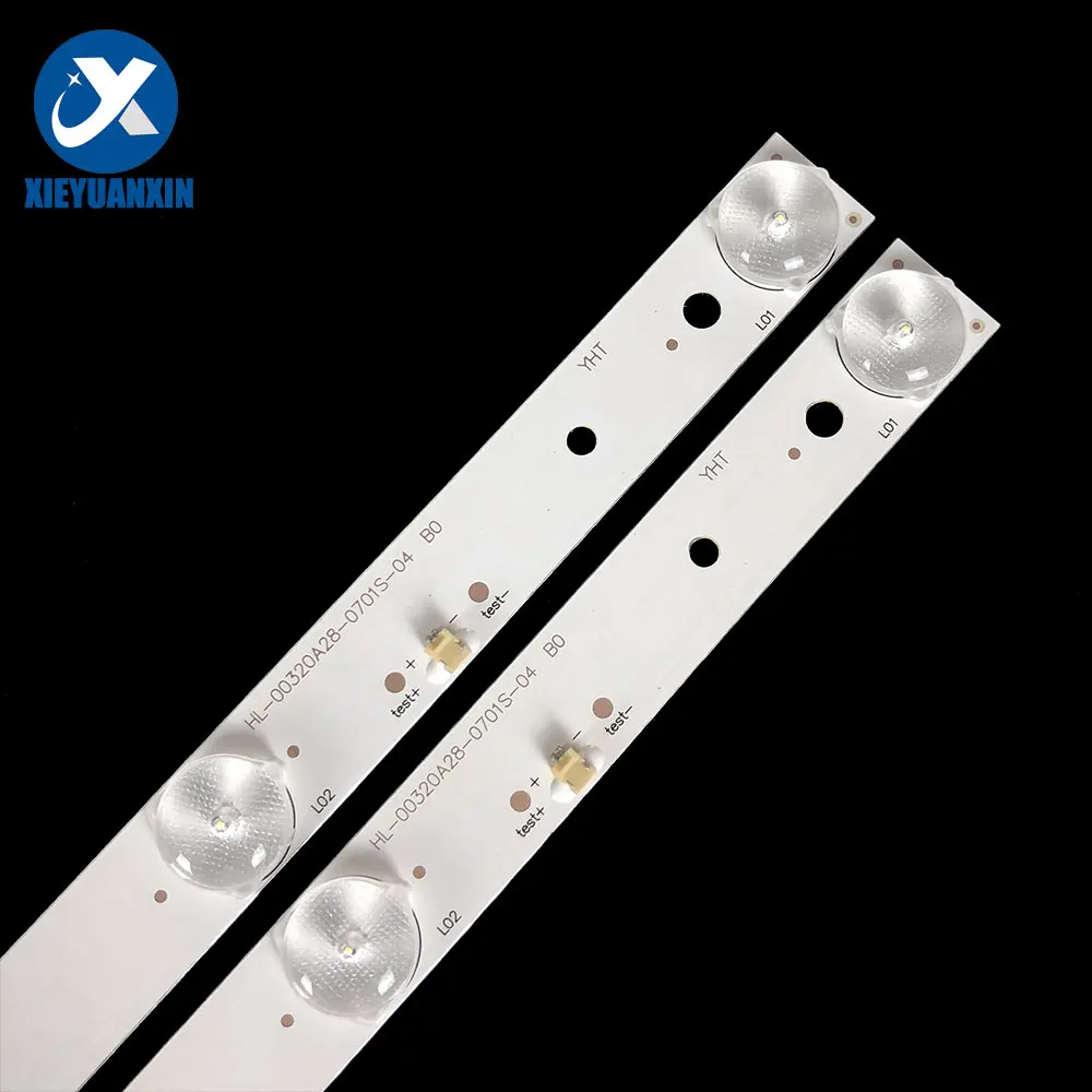 3 stks 598mm tv led strip voor JVC 32 inch 7LED 32LEX-5027/T2C SHIVAKI STV-32LED14 LED Bars HL-00320A28-0701S-04 ZDCX32D07-ZC14FG-05