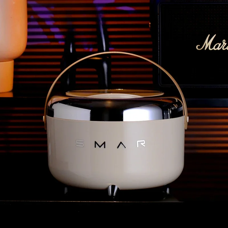 

Nordic Style Desktop Trash Bin Cute Office Organizer Compact Car Storage Bin with Lid Bedside Waste Paper Basket