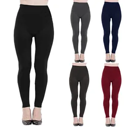 Women Fleece Lined Leggings Soft High Waist Slimming Warm Leggings Pants For Women