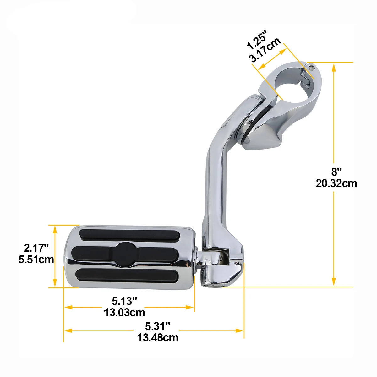 Adjustable Highway Foot Pegs Footrest 1 1/4