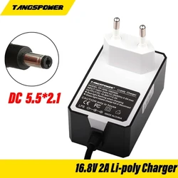 16.8V 2A 18650 Lithium Battery Portable Wall Charger 5.5x2.1mm DC Power Jack Socket Female Panel Mount Connector