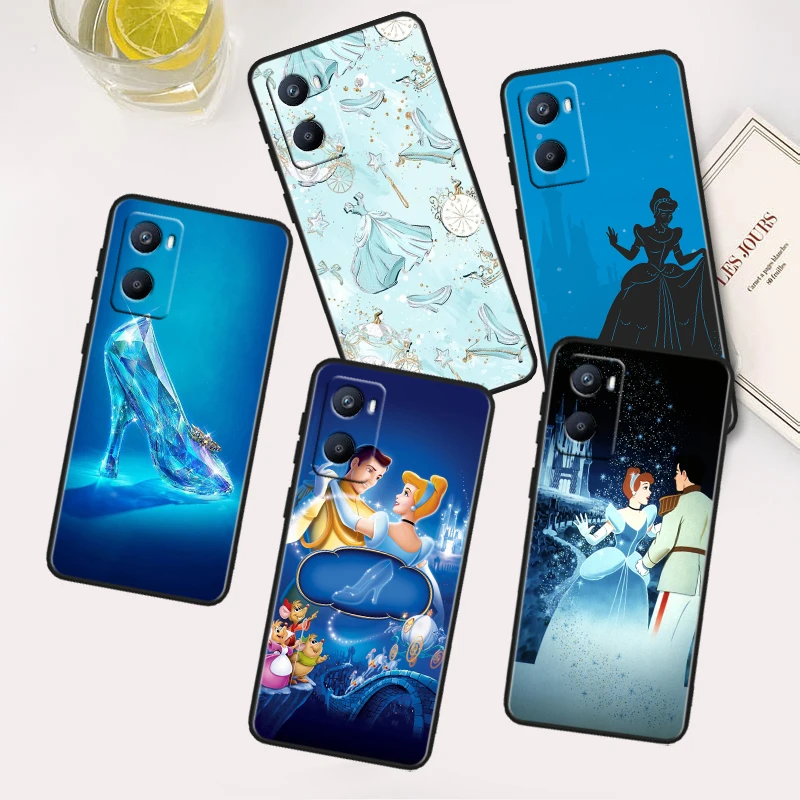 

Princess Cinderella Disney For OPPO A96 A94 A93 A77S A76 A74 A73 A72 A57S A56S A54S A53 A52 A15S A9 A5 Black Phone Case