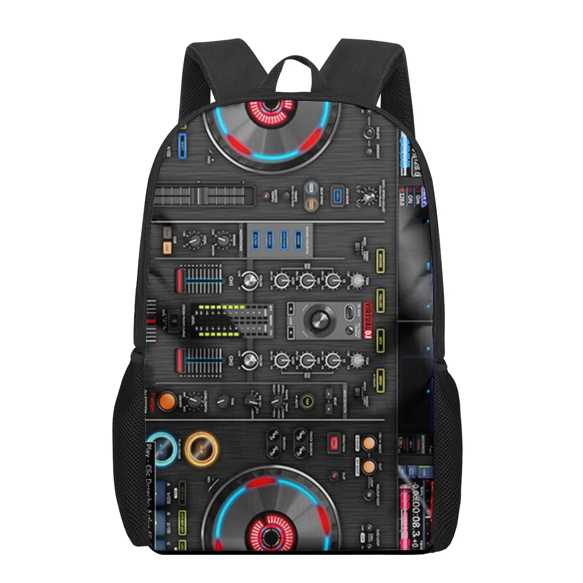 Electronic Music DJ Controller Mixer School Bags 3D Print Kids Backpack Schoolbags Black Bookbags For Teenager Girls Boys Childr