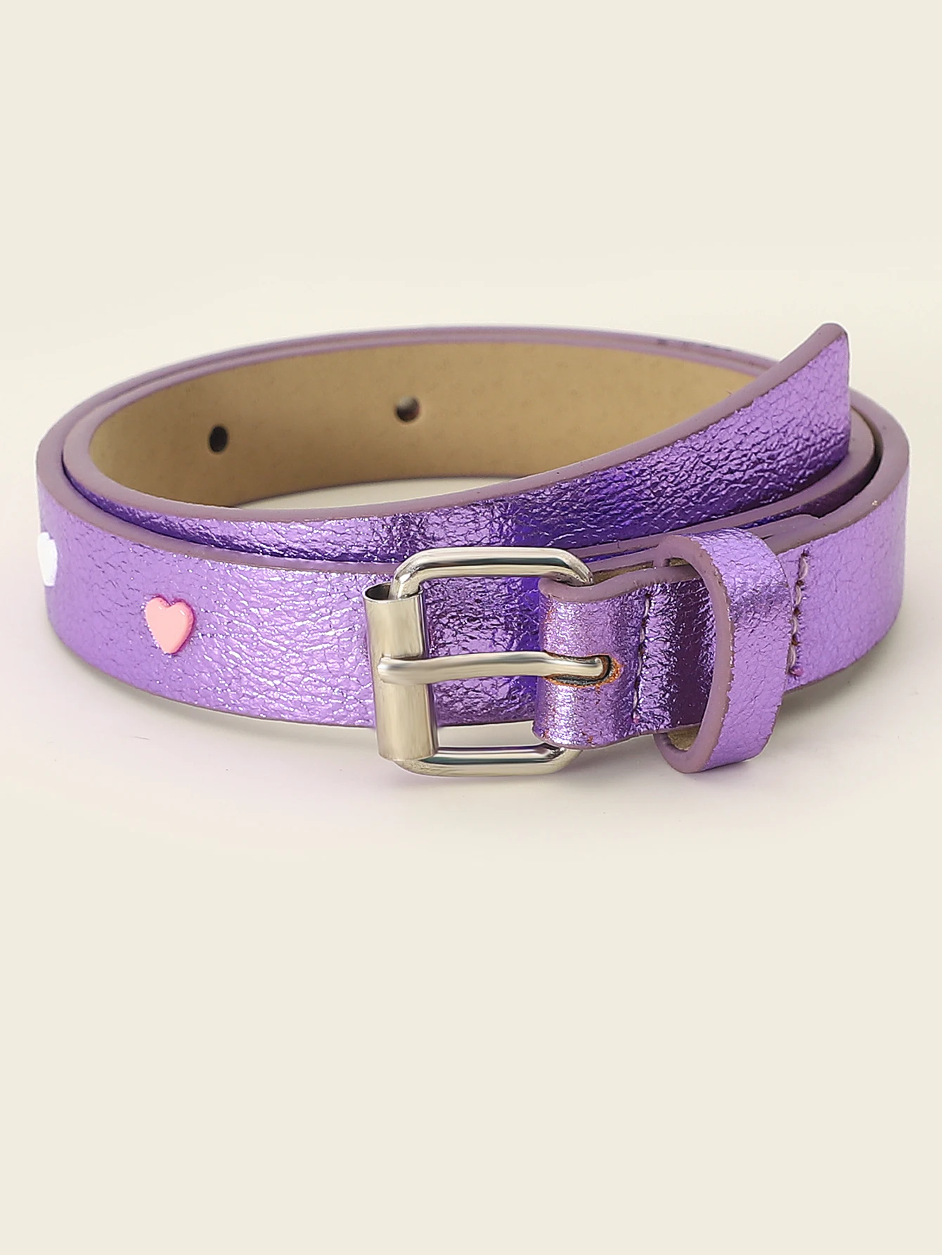 New style cute kids belt adjustable metal buckle purple kids belt