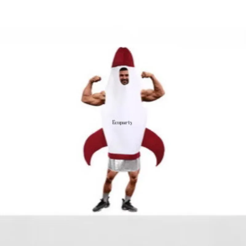 NE Halloween Party Rocket Jumpsuit Bar Fun Cosplay Adult Space Suit Stage Perform Integrated Skirt Birthday Party Funny Clothing view 3