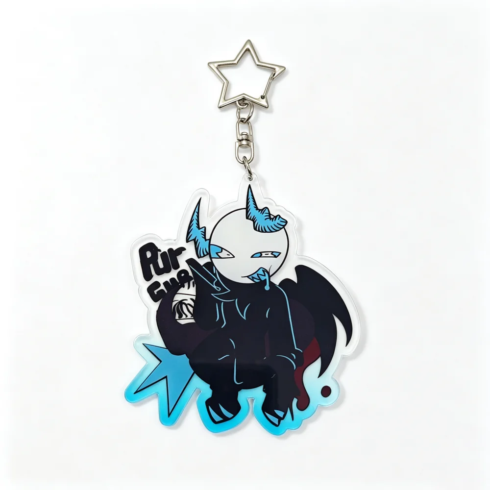 Game Die of Death Artful Pursuer Cosplay Keychain Acrylic Pendant Keyring Bag Decoration Accessory Halloween Party Props