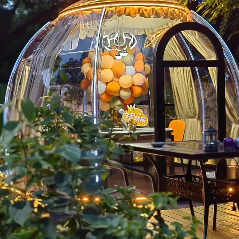 Bubble Room Stargazing Room Transparent Inflatable Outdoor Camping Tent Metal Star Room Powder for Celebrities' Tourism Gazebo