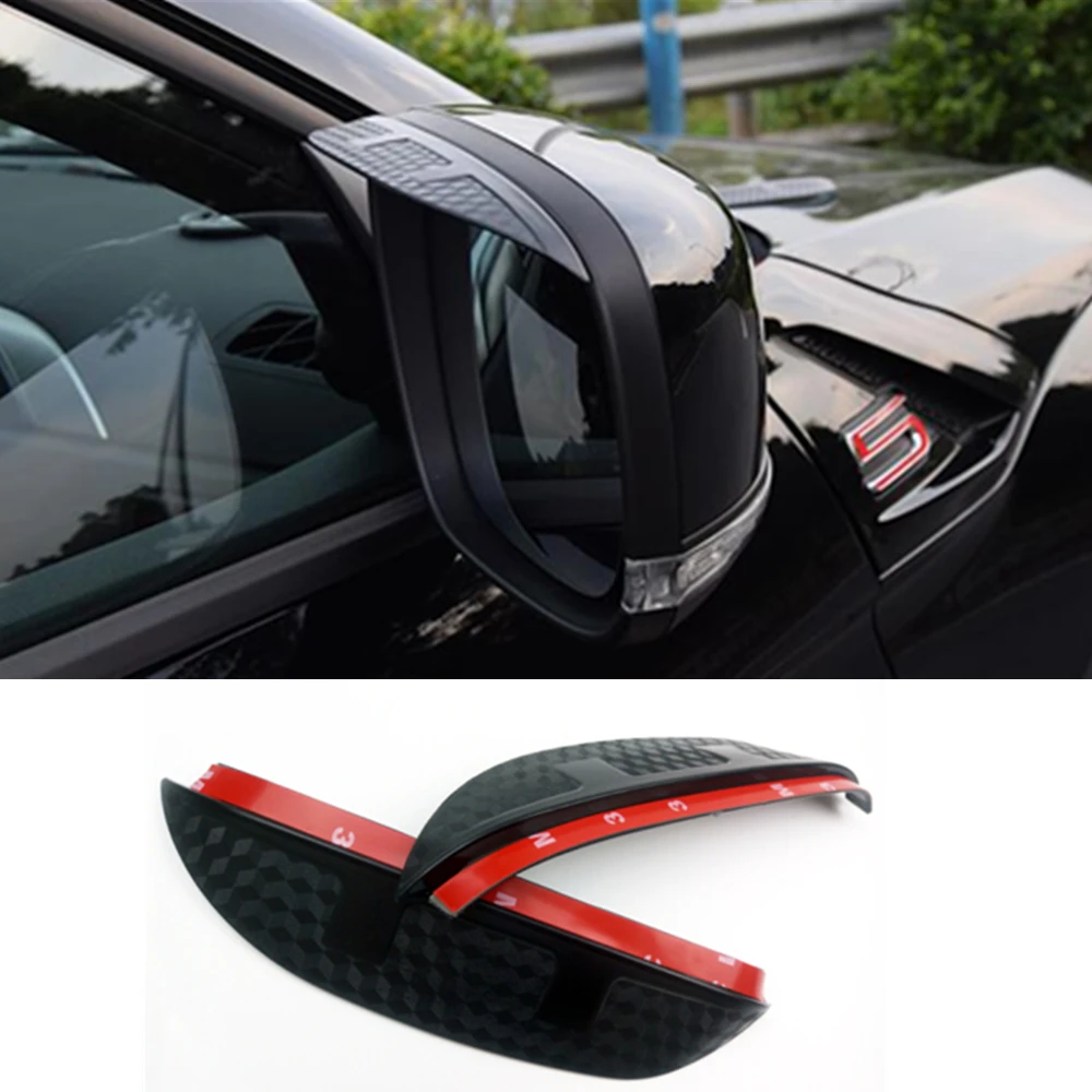 Car Rear View Side Glass Mirror Trim Frame Rain Shield Sun Visor Shade Eyebrow For Jeep Renegade 2016 2017 2018 2019 2020 2021