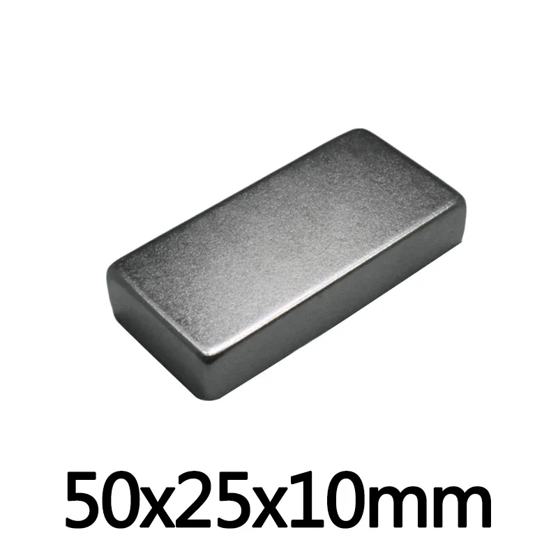 50x25x10mm bloque potentes imanes magnéticos 50*25*10 tira magnética 50x25x10 para refrigeradores domésticos, oficinas DIY 50*25*10mm