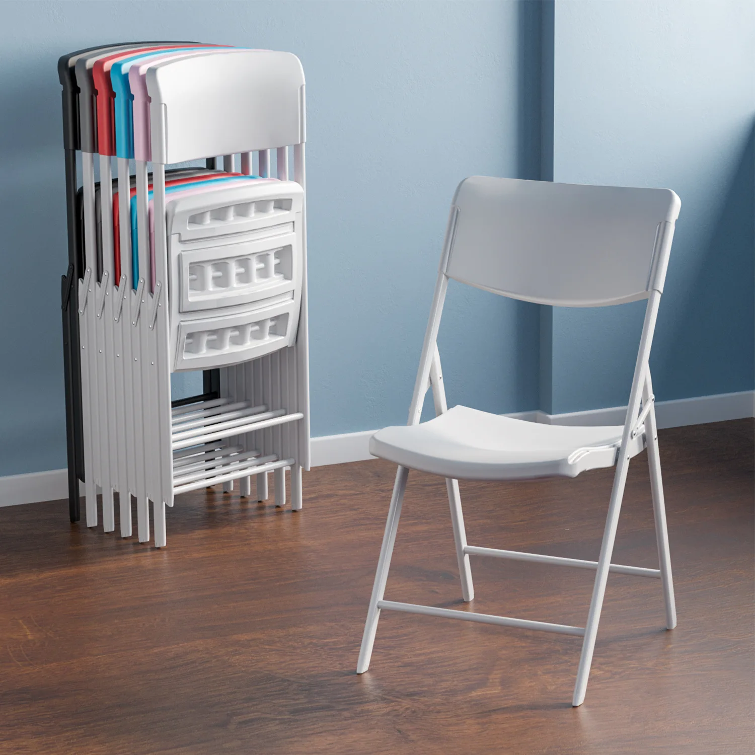 Training Office Folding Plastic Chair Simple Portable Backrest Simple Stool Activity Home Conference Chair