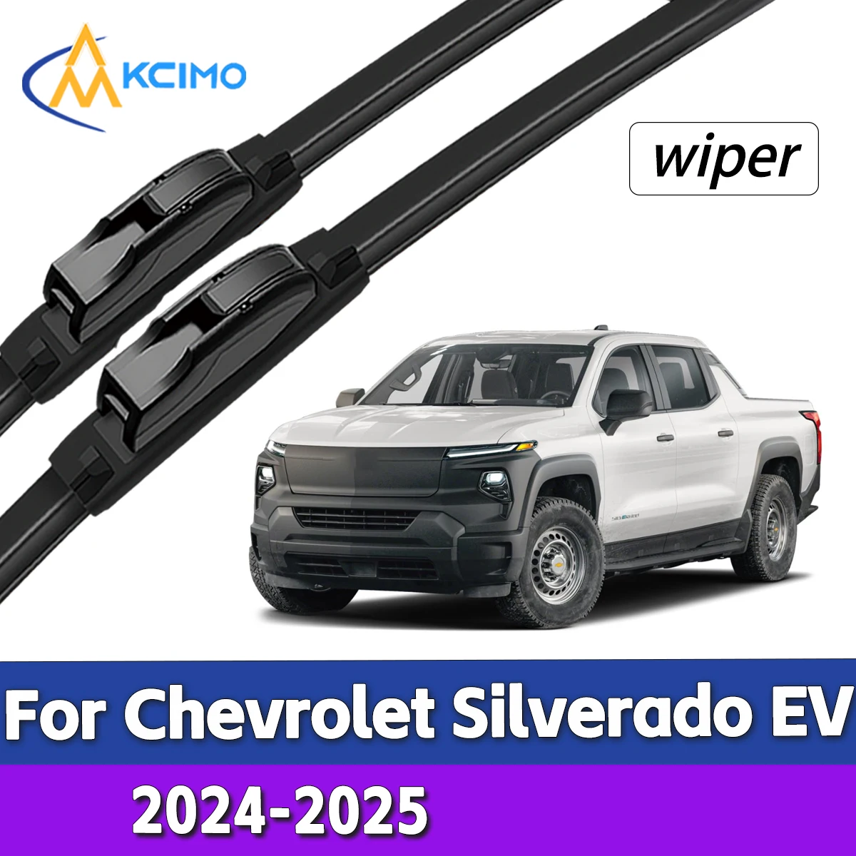

All Weather Durable Wiper Blades For Chevrolet Silverado EV 2024-2025 Front Windshield Wiper Soft Rubber Frameless