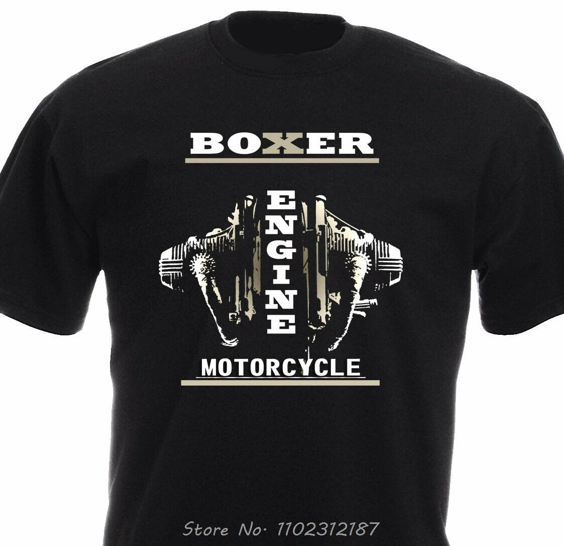 Boxer Classic Motorcycle Engine Power Motorcycle Biker T-shirt Men Fashion New Print T Shirt O-neck Short Sleeve Summer Tshirt