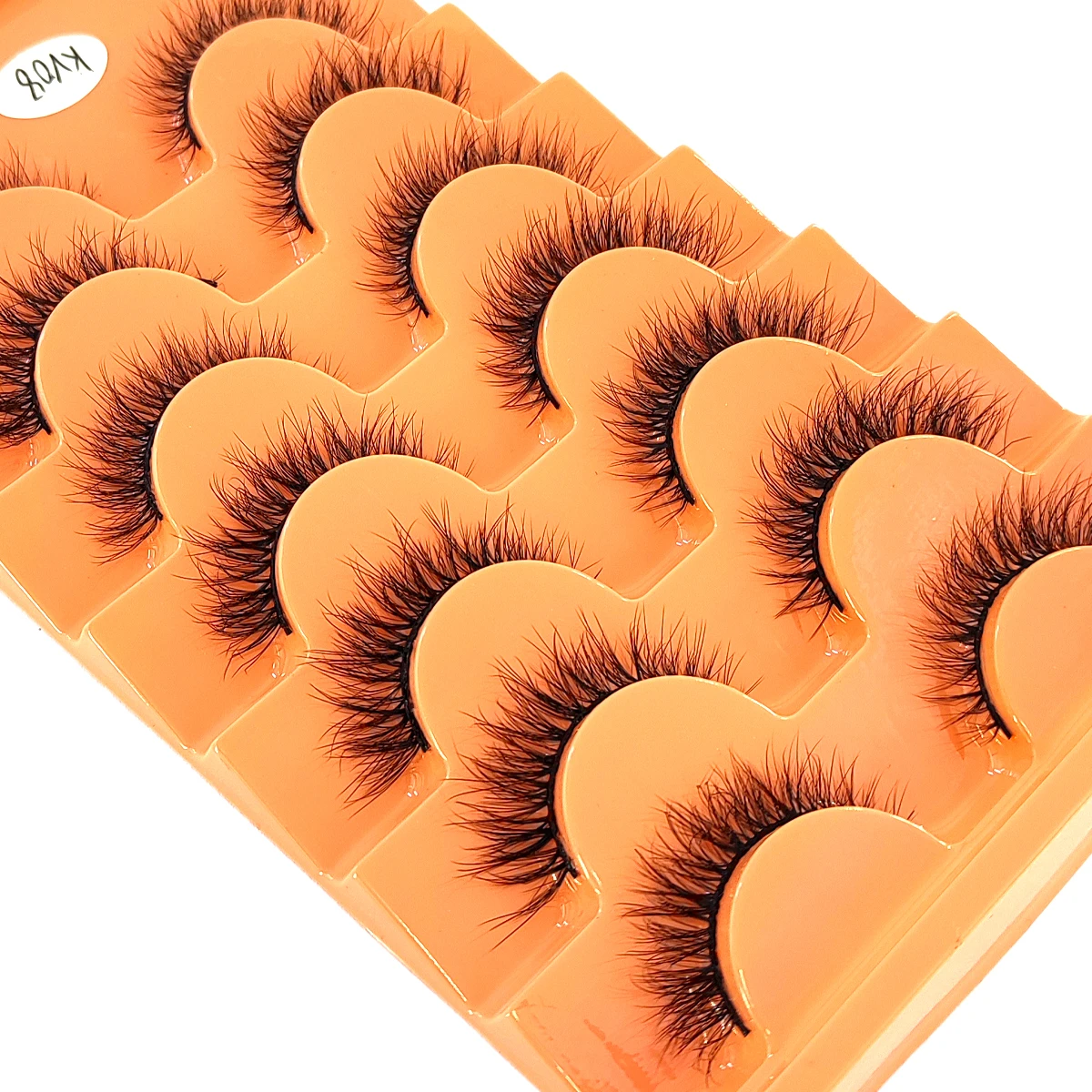 ขนตาปลอมแบบไขว้ 7 คู่ ขนตาฟูฟ่อง ยาว หนา งอน นุ่ม สำหรับแต่งหน้าแบบดราม่า ใช้ซ้ำได้