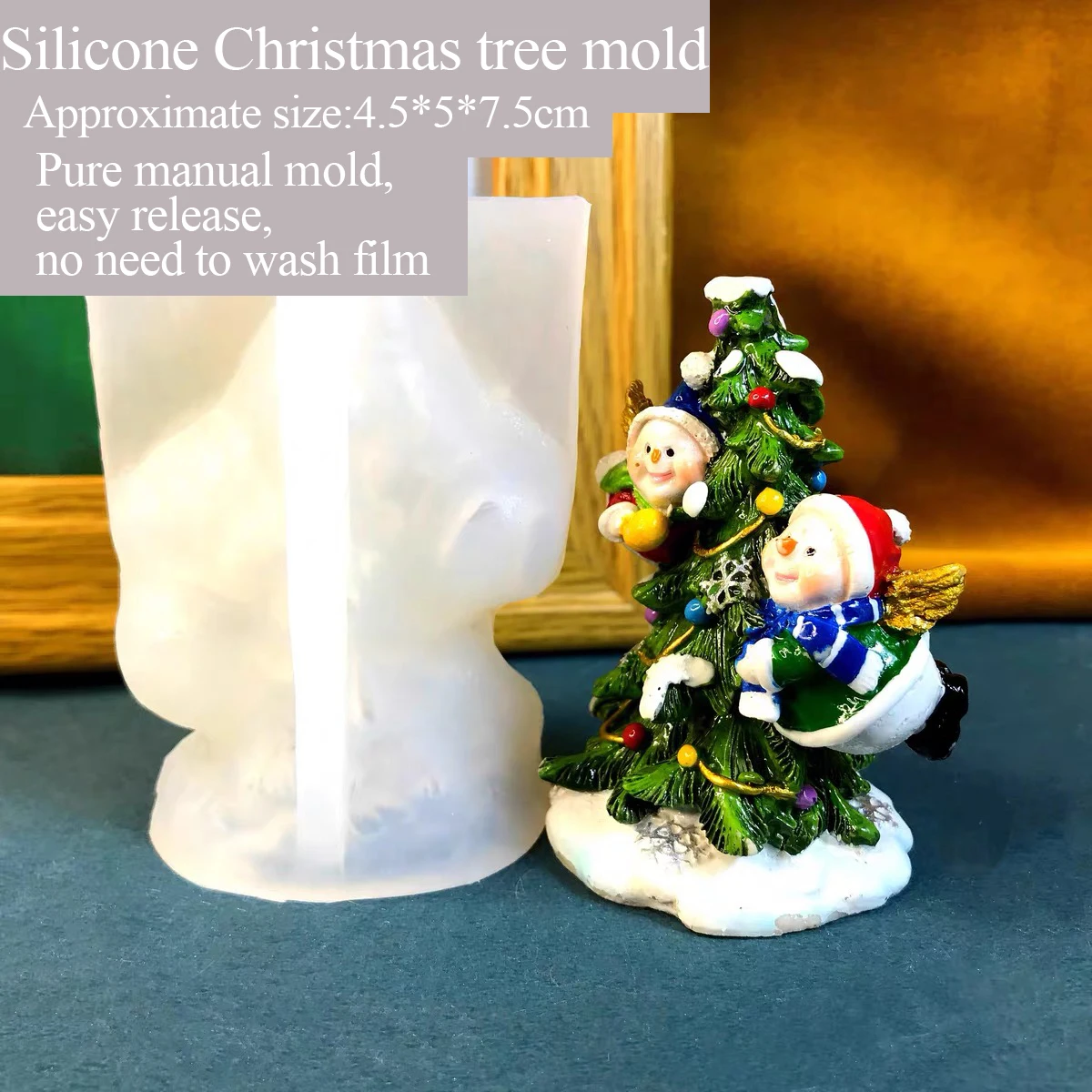 Christmas Mold Drop Glue Aromatherapy Plaster DIY Mold, Cute Christmas Tree Mold, Angel and Snowman Mold