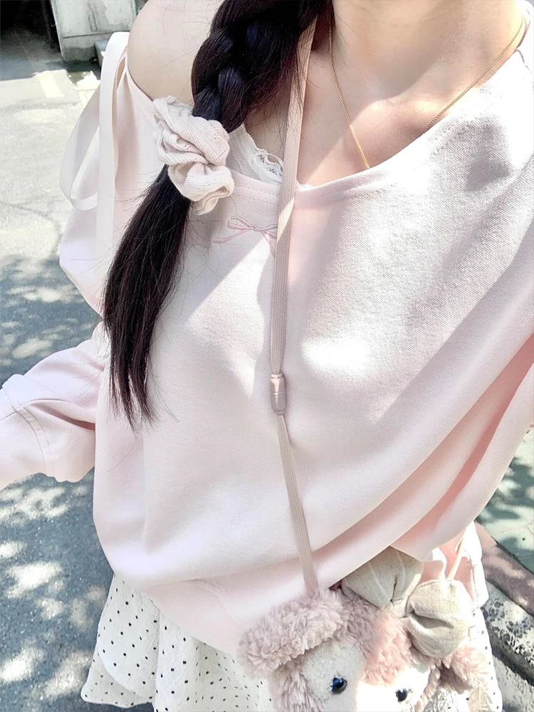 بلوزات الملابس النسائية الاتجاه 2025 الخريف سستة الباتيك صبغ أزهار Kawaii على شكل نجمة كاوبوي وضع ملون رقيق السيدات