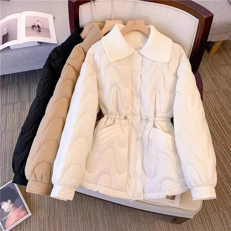 Women Parkas New Korean Winter Jacket Casual Loose Down Cotton Coat Female Warm Soft Cotton Snow Wear Jackets Ladies Outwear