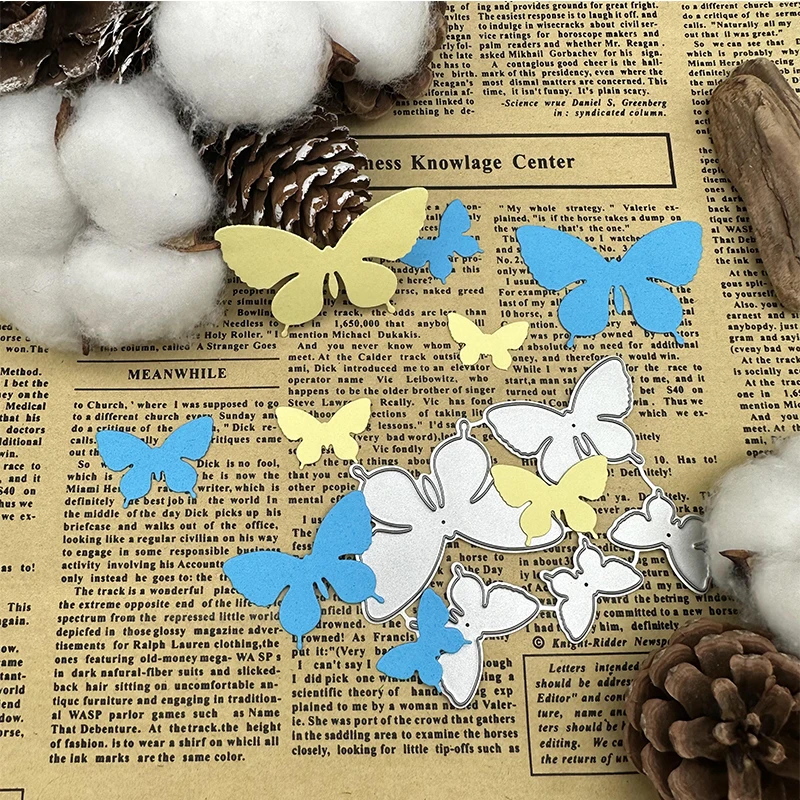 5Pcs Borboleta decoração Metal Cutting Dies DIY Scrapbooking Album Cartões De Papel Decoração Artesanato Embossing Die Cuts Handmade