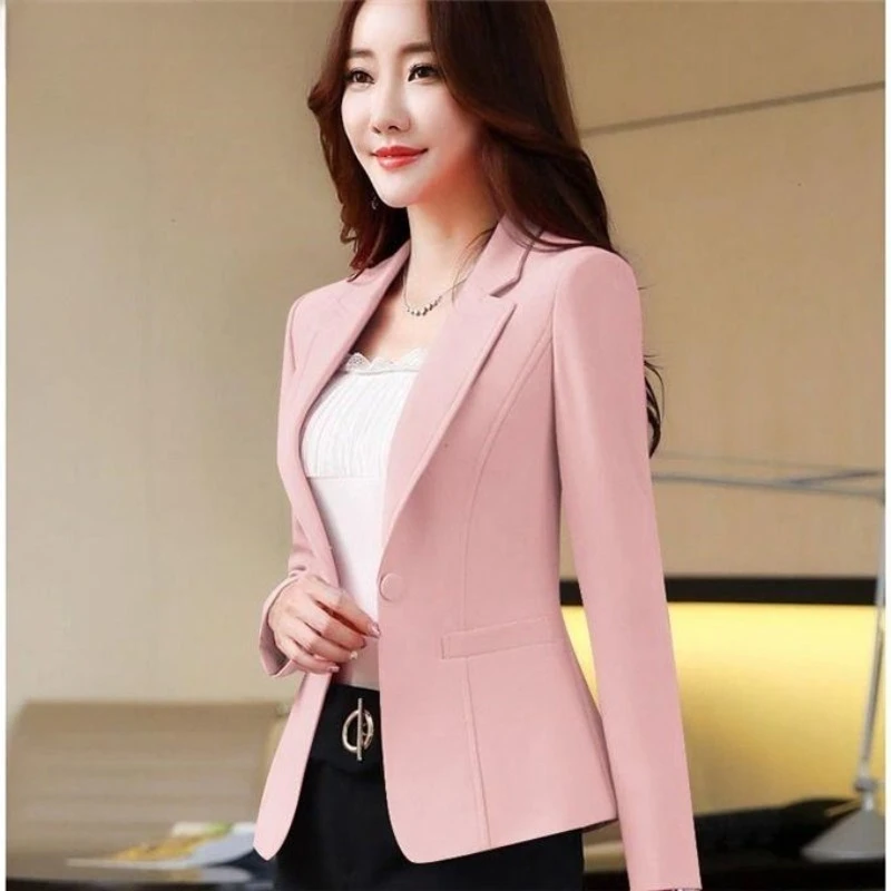 Giacca blazer da lavoro corta da donna: abito slim di ispirazione coreana Design per il controllo della pancia da ufficio, abbigliamento formale casual primavera autunno 2025