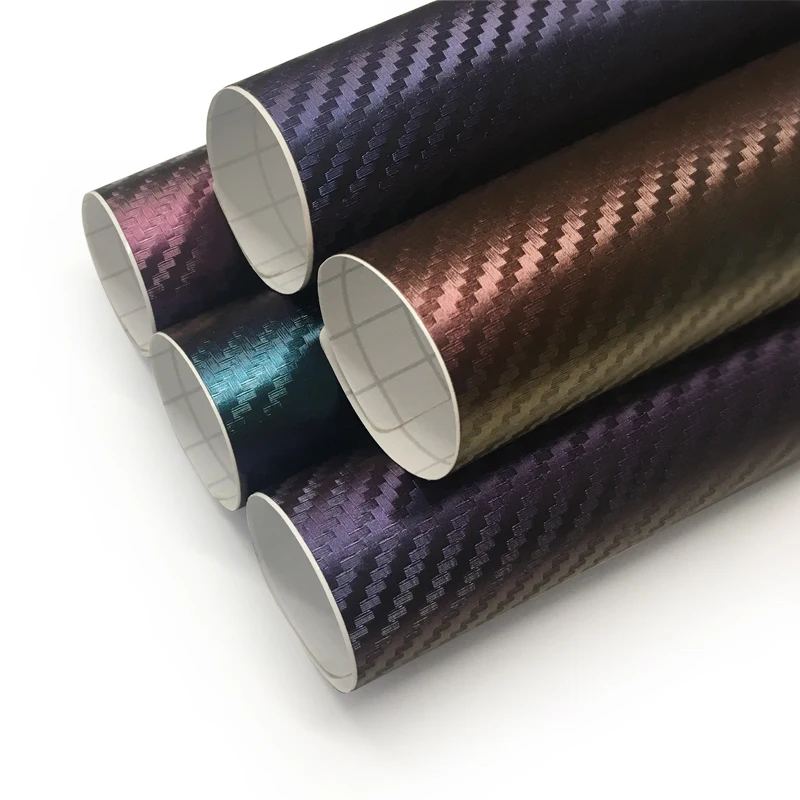 

Виниловая пленка CCF-02 «Хамелеон» 180 микрон, от пурпурно-красного до золотого, для оклейки автомобилей, 3D-эффект карбонового волокна, меняющая цвет