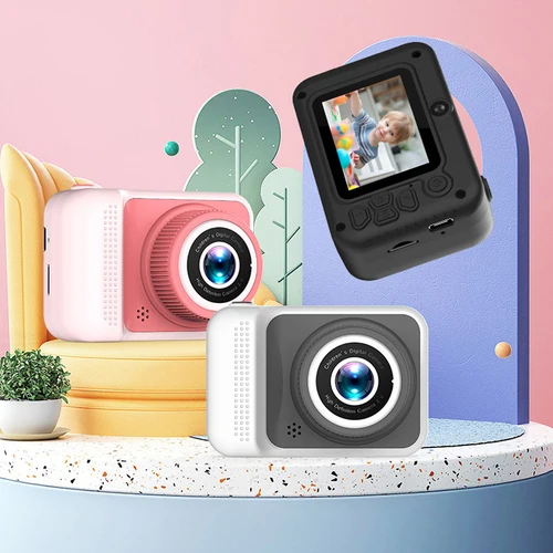 Imagen 2 del producto Cámara Digital 4K para niños, cámara Dual de 2000W píxeles, Mini pantalla HD de protección ocular, 1080P, grabación de golpes de juego integrada, cámara para niños