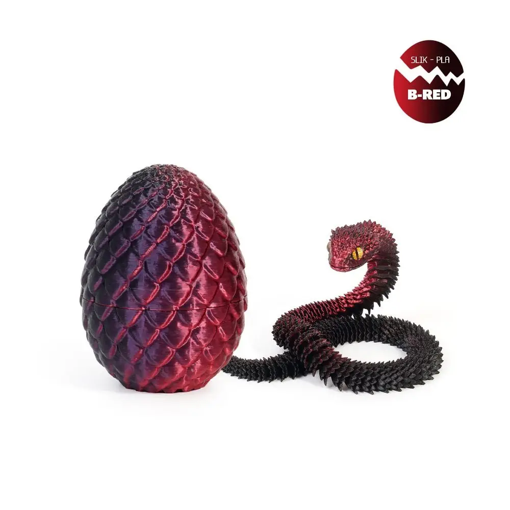 Creative 3D Printed Snake All-in-one Molding Candy Color Animal Simulation Model Flexible Rotatable 3D Printed Snake Egg view 5
