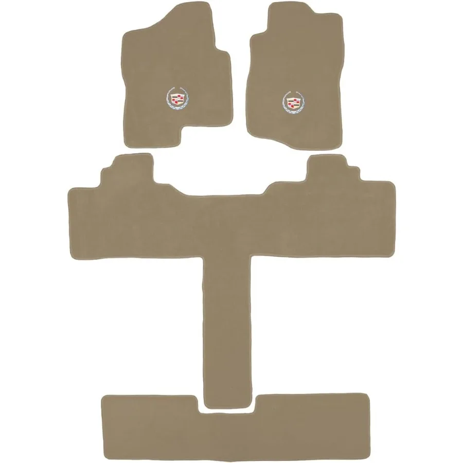 

Ковры на заказ, 3 ряда, 4 шт., коврики для Cadillac Escalade Base Model 20072010 с серебряным логотипом Crest, коричневый, разработанный для Enha