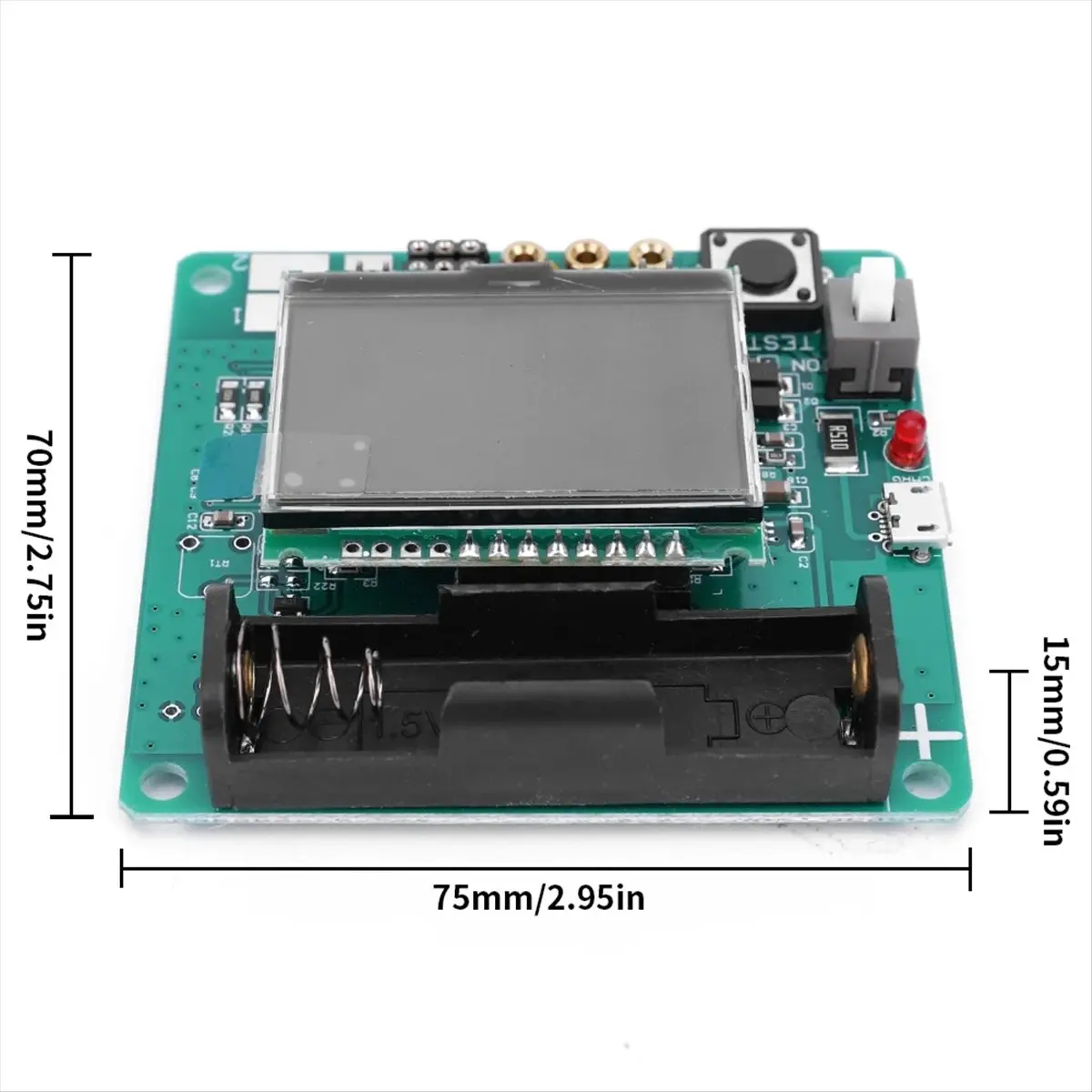A64I 3.7V Meter Rechargeable Inductor Capacitor Tester Lithium Battery Inductance Capacitance Meter DIY MG328