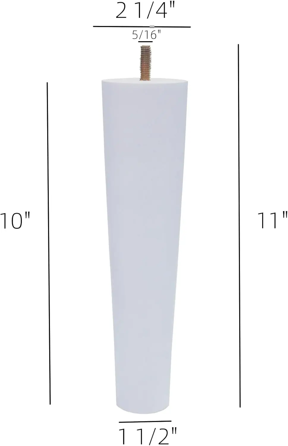 أرجل بيضاء مستديرة من الخشب الصلب ، كرسي أريكة أريكة ، كرسي عثماني ، طاولة قهوة ، أثاث خزانة ، 10 بوصة ، مجموعة من 4 #2