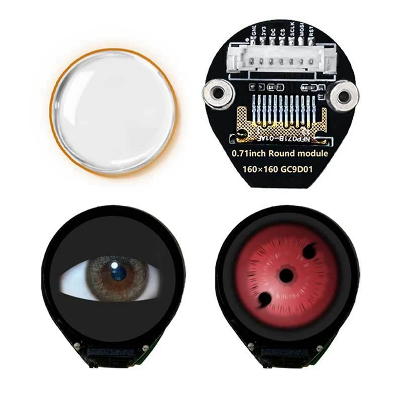 Pantalla LCD redonda electrónica EYE de 0,71 pulgadas para Arduino Raspberry Pi ESP32 Pico STM32