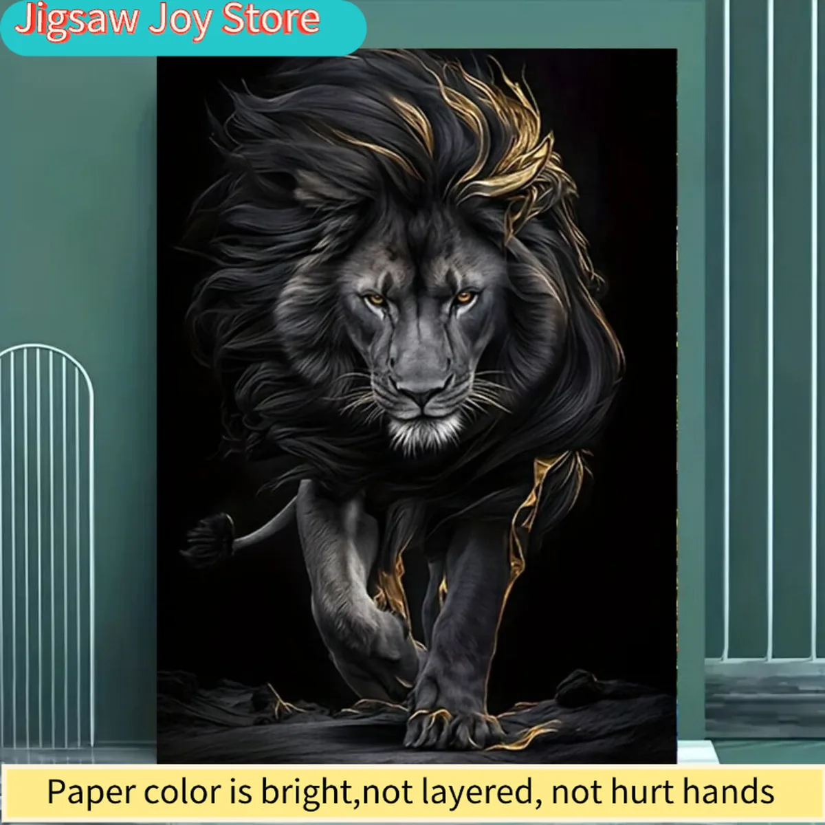 

Premium Jigsaw Puzzle Featuring Lion Art, Measuring 60Cm by 80Cm with 1200pcs. Perfect for Decorating Your Living Room, Made f