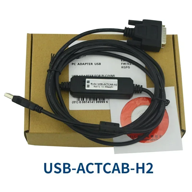 Câble de programmation USB-ACTCAB-H2 compatible avec les API Hitachi série H, pour la communication et le téléchargement de données