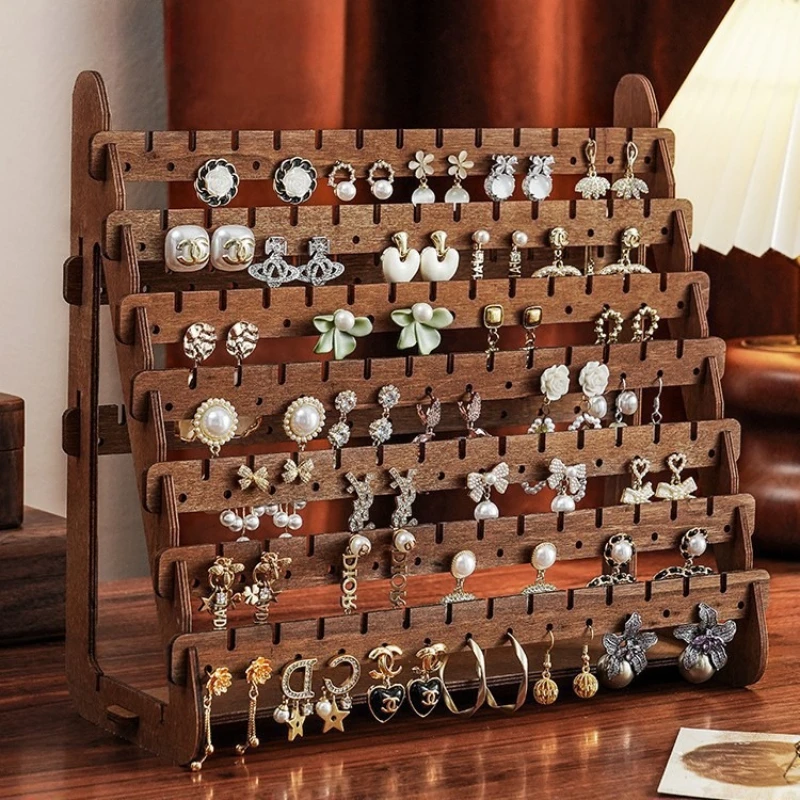 

Wooden Earrings Storage Display Rack Luxury Jewelry Storage Rack Large Earrings Jewelry Organizer Small Things Storage Organizer