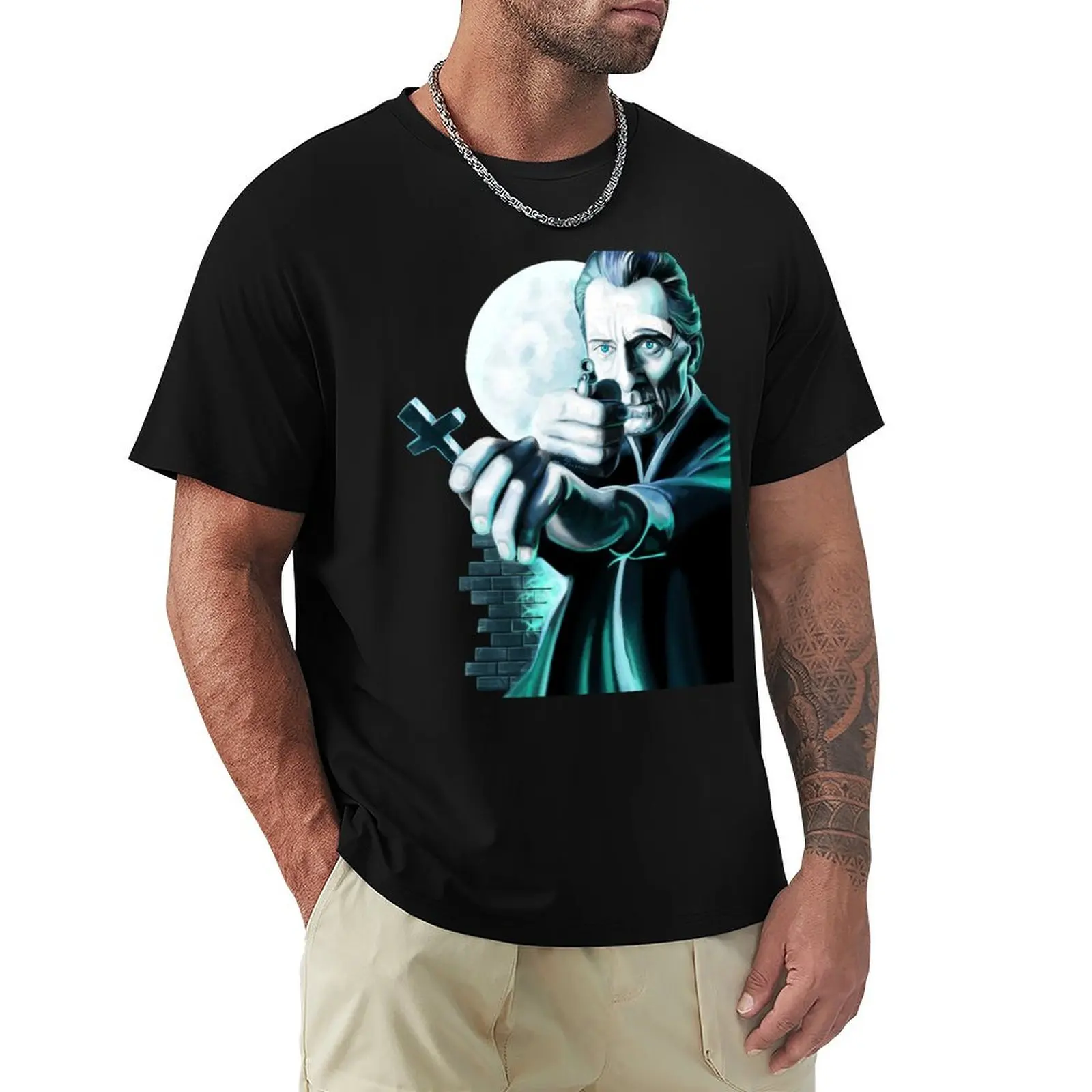 

Peter Cushing Moon Wall T-Shirt cheap stuff valentines clothes mens t shirts pack