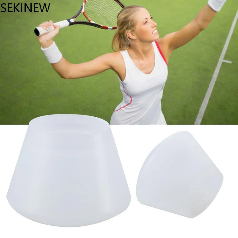 

Shockproof Transparent White Silicone Racket Grip Ring Tennis Energy Sleeve Tennis Racket Cover Racket Power Cap Handle End Cap