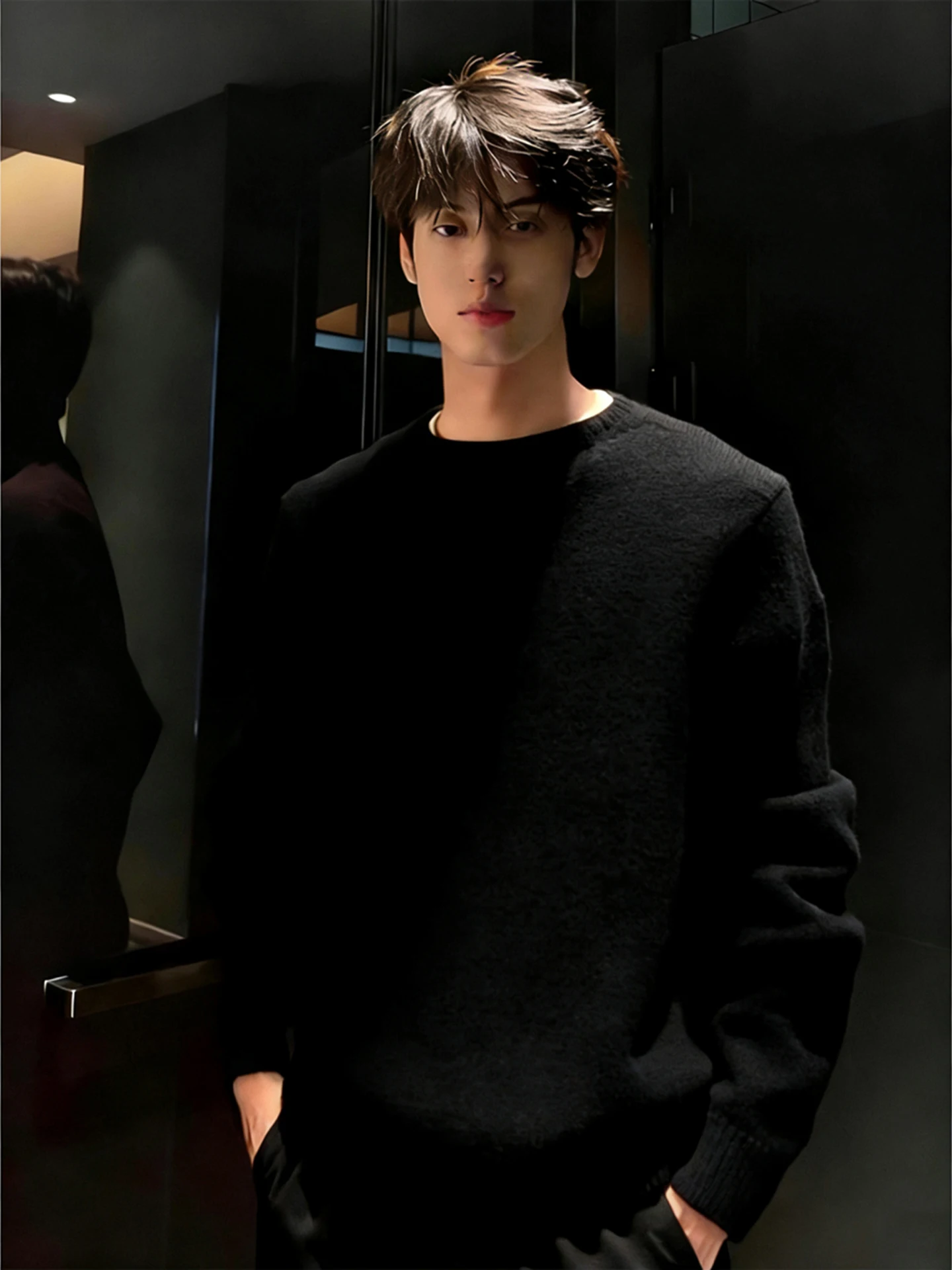

Cleanfit Men's Fce Lined Knit Sweater round Ne Casual Inner Wear Comfortable Loose Fit Warm Winter Faion Top