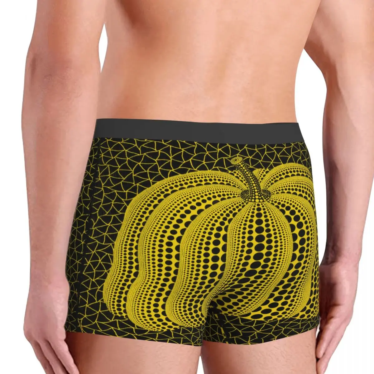 Custom Funny Yayoi Kusama Pumkin Boxers Shorts Panties Male Underpants Stretch Abstract Painting Briefs Underwear