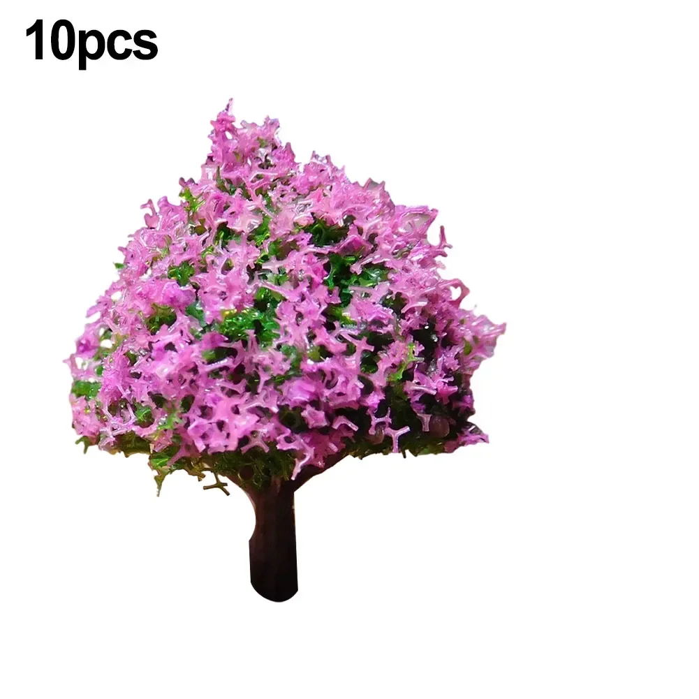 10 قطعة 6 سنتيمتر طاولة الرمل العمارة نموذج الأشجار موس المشهد الديكور محاكاة النباتات SA60-D شجرة اصطناعية ملحق