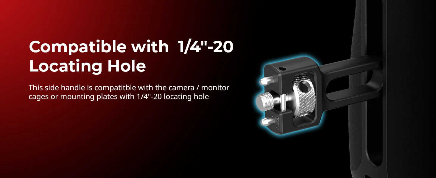 SmallRig Seitengriff mit 1/4''-20 Positionierungsschraube, links und rechts umschaltbar, vertikal verstellbar auf 43 mm für Sony für Canon5950 – Detail 2