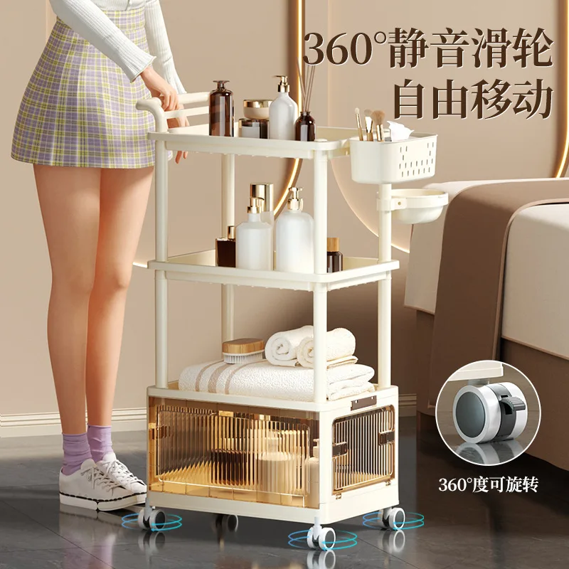 Beauty salon trolley rack barber shop hair and nail perm and dyeing medical instrument storage mobile tool cart