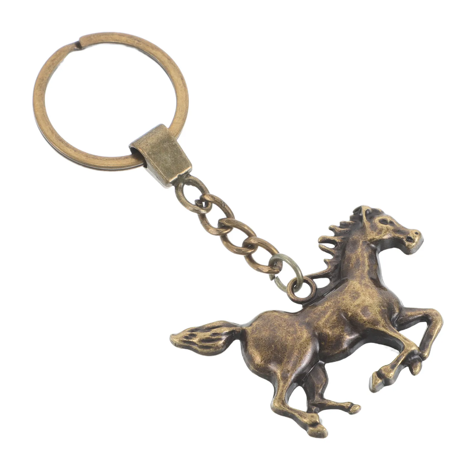 

Премиальный брелок для ключей в виде лошади из цинкового сплава, подвеска в конном стиле, кольцо для ключей, украшение для сумки, подарок для любителей спорта и животных