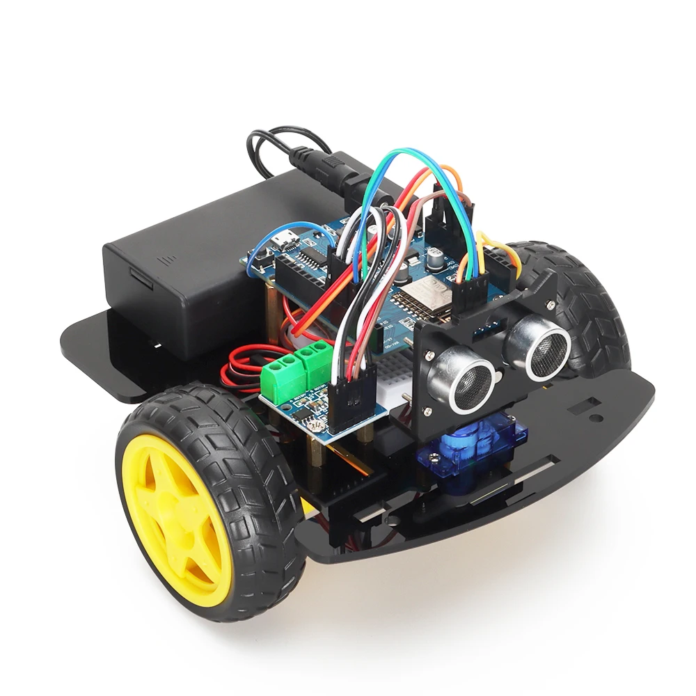 Trôlesbuny Kit Smart Robot Car per kit di automazione Arduino ESP8266 D1 Wifi Programmazione robot Arduino Set professionale completo