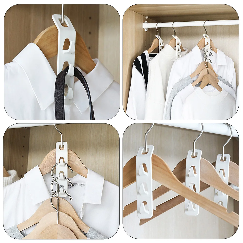 

4Pcs Space Saving Clothes Hanger Connector Hooks ABS Plastic Closet Organizer Wardrobe Hooks Home Supplies Hanger Connector