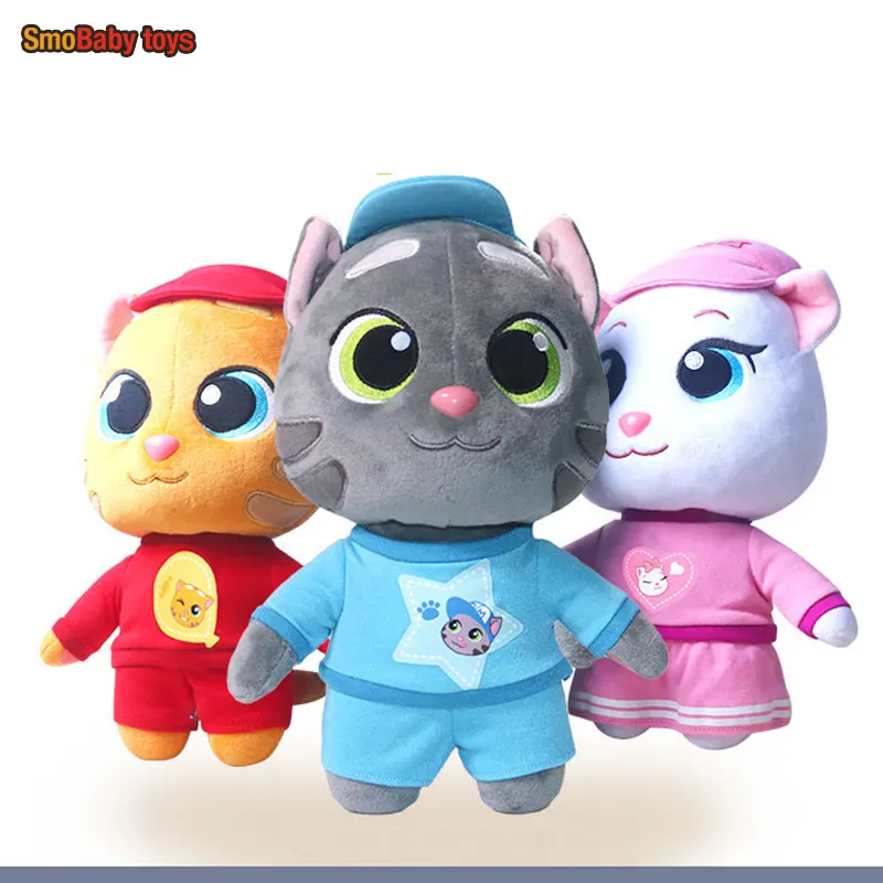 

New 28cm Kawaii Can't Talk Version Talking Tom And Friends Hero Series Talking Tom Angela Hank Ginger Ben Plush Dolls Toy