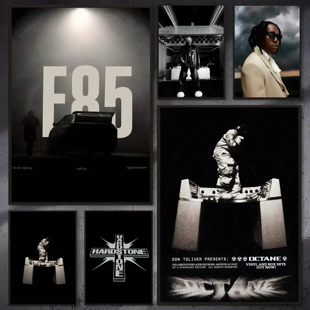 Rapper Don Toliver Poster Self-adhesive Waterproof Paper Sticker Coffee House Bar Room Wall Decor
