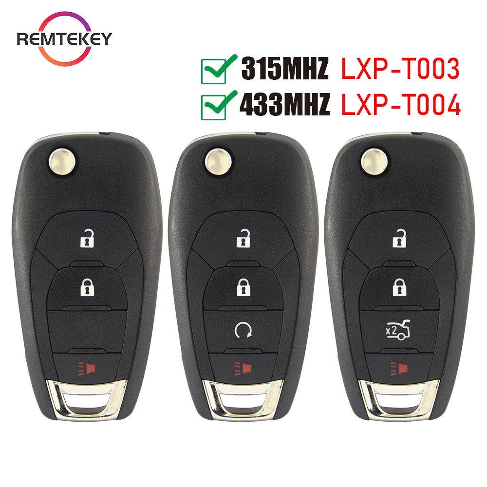 REMTEKEY Smart  Car Key Fob LXP-T003 Key Remote Control LXP-T004 for Chevrolet Colorado Cruze Trailblazer Onix Tracker ID46Chip