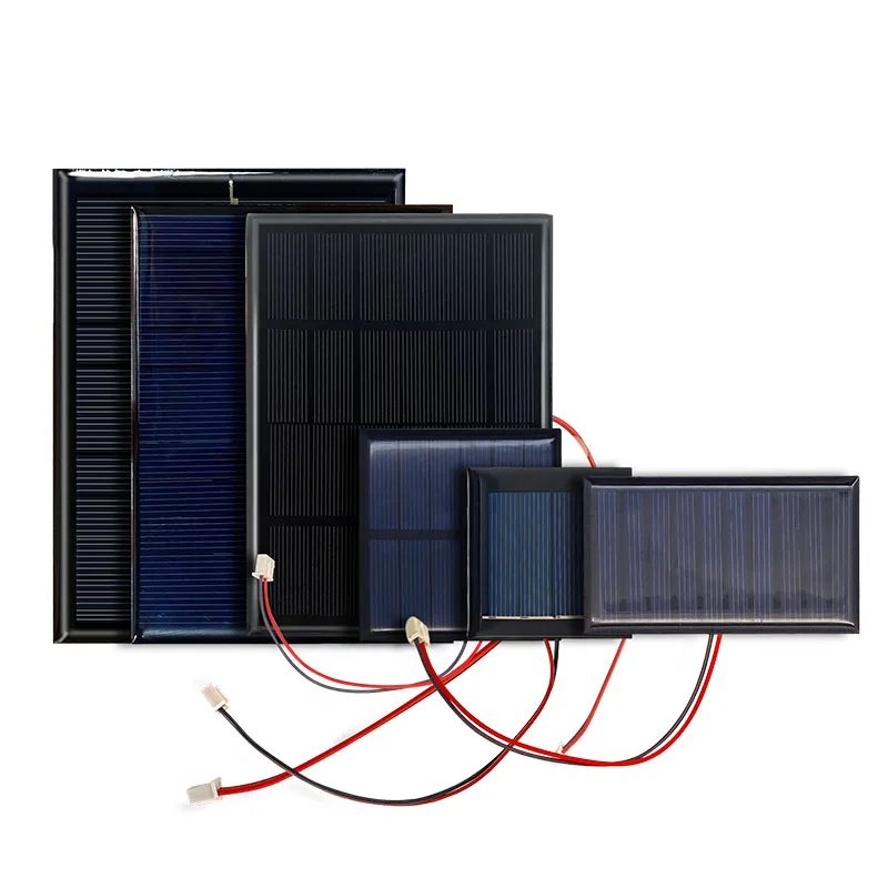 1PC 2V 4V 5V 5.5V 6V 60MA 130MA 160MA 220MA 230MA 320MA Portable Solar Panel Charger Photovoltaic Cells with Wire