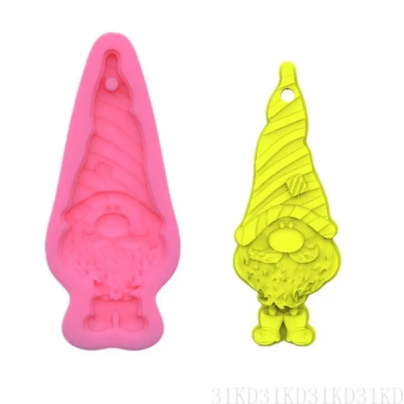 

31KD DIY Santa Little Dwarf Silicone Epoxy Mold DIY Keychain Pendant Jewelry Crafting Mould for Christmas Love Gift