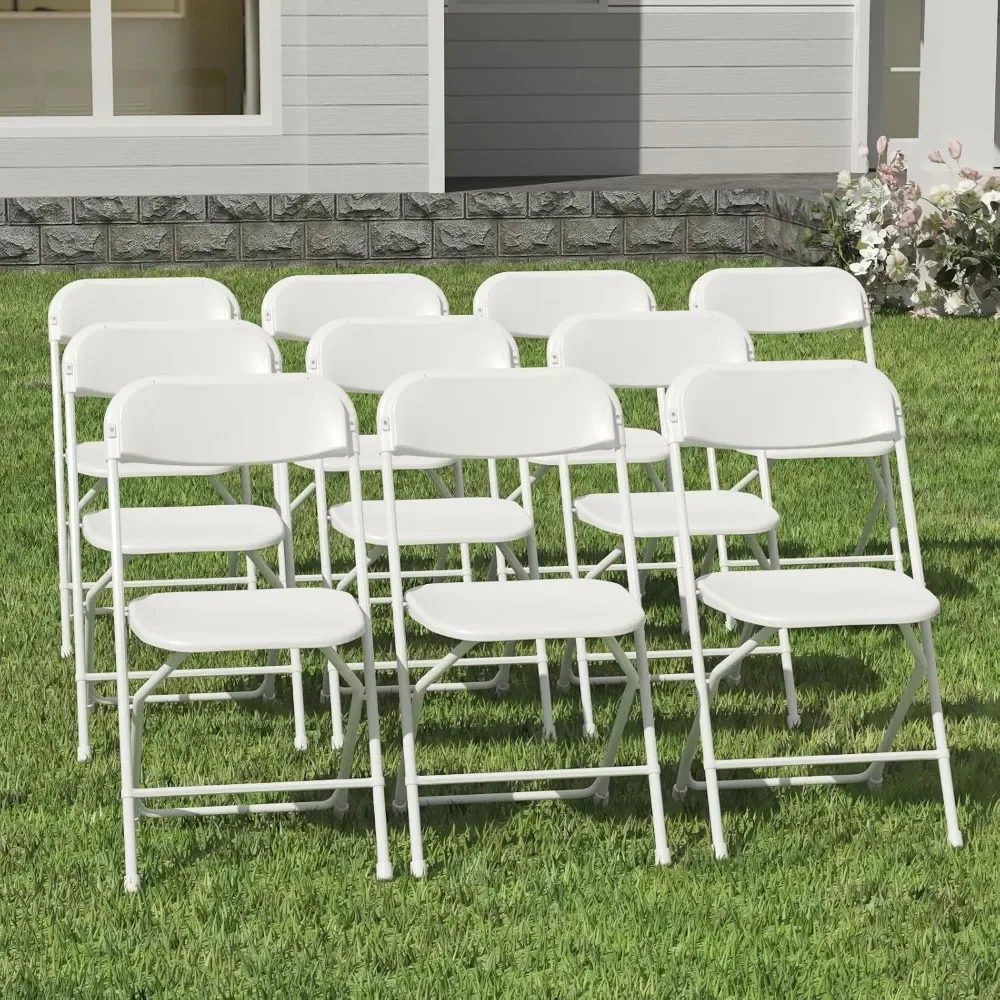 20Pack White Folding Chairs, Plastic Folding Chairs Outdoor Indoor,350lbCapacity,Portable Event Chair, Lightweight Folding Chair