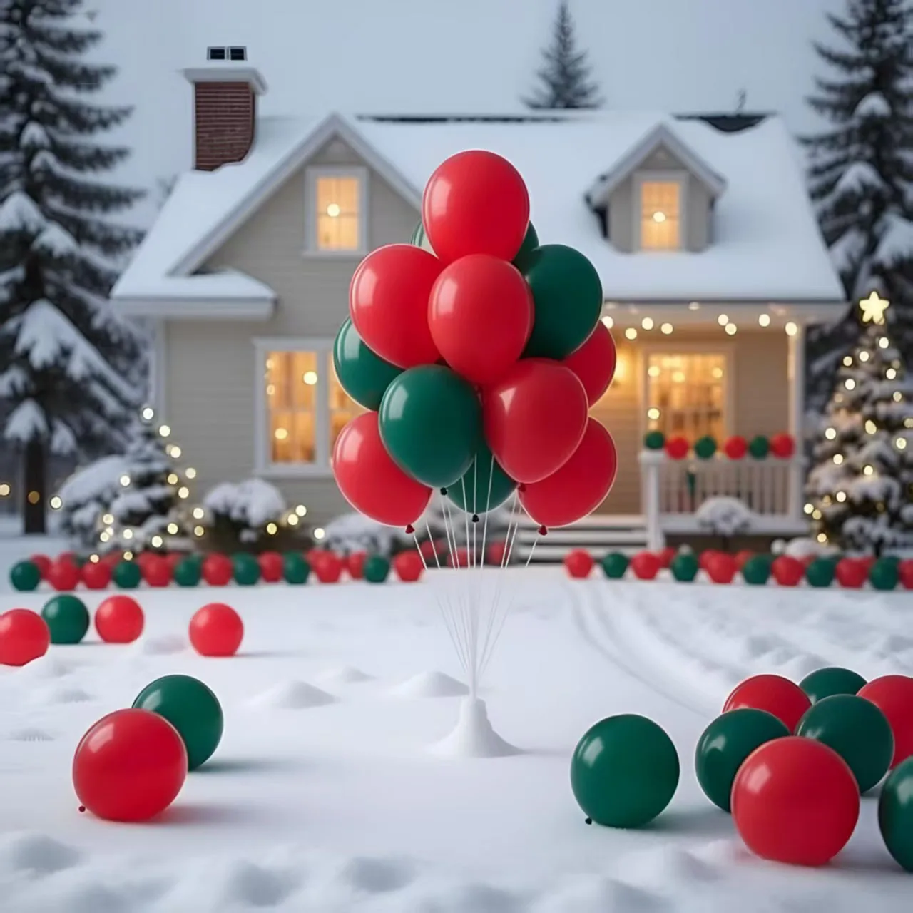 

12 inch 20/50pcs Red and Dark Green Matte Balloons Christmas Decoration Happy Birthday Party New Year Graduation New Year Decor