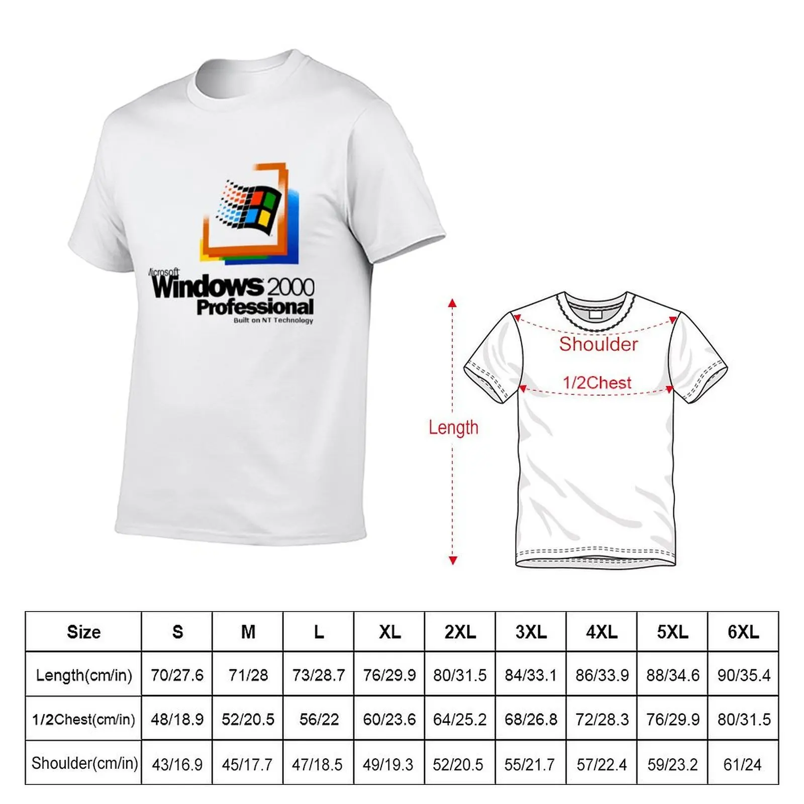 Windows 2000 Startup T-Shirt essential t shirt cotton t shirts man 100% T-Shirt